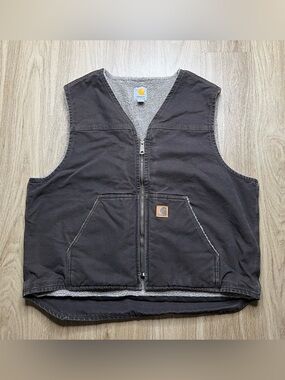 Carhartt Sherpa Lined Vest Workwear Sz XL